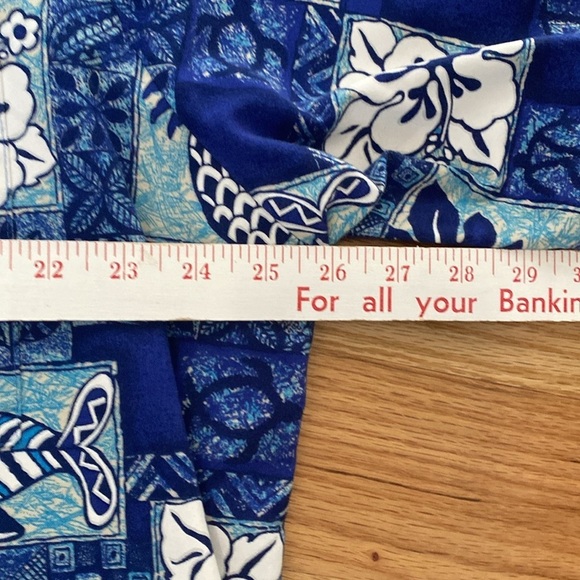 HAWAII Mens 3X Button front Hawaiian Shirt fish canoes pineapple Cotton Vintage - Picture 7 of 8